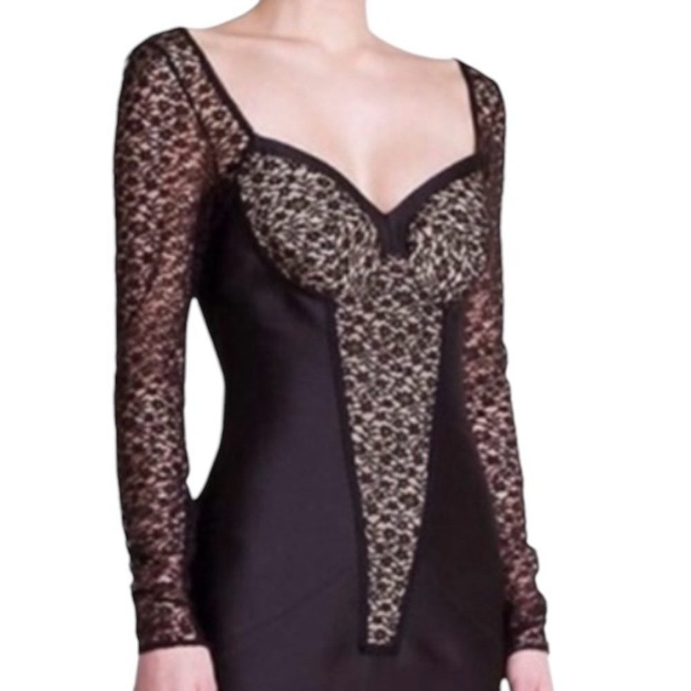 ⭐️HP ⭐️ STELLA McCARTNEY CELEBRITY LACE NUDE CORSET WET SUIT COCKTAIL DRESS EU42